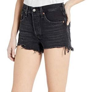 10/$25🦋 Mudd Black Distressed Mid Rise Denim Cutoff Shorts - Size 3